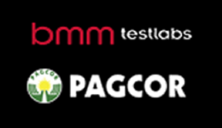 RNG 인증서 발급해주는 게이밍 테스트 랩인 bmm의 로고 및 카지노 게임 허가서를 발급해주는 PAGCOR의 로고